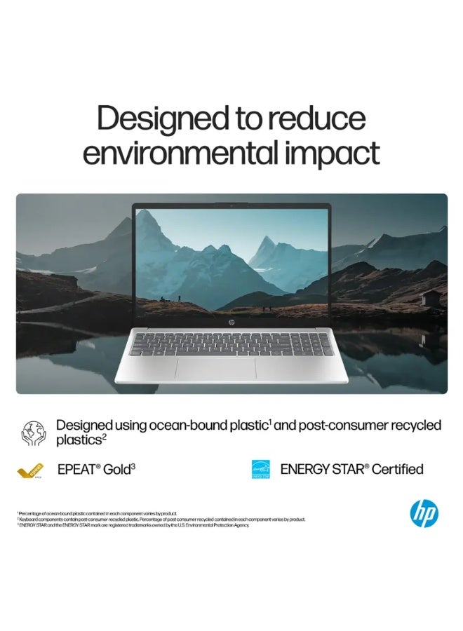 HP 15-fd005dx Laptop With 15.6-Inch HD Touchscreen Display, Core i5-1235U Processor/8GB RAM/512GB SSD/Intel Iris XE Graphics/Windows 11 Home English Natural Silver  - Image 5