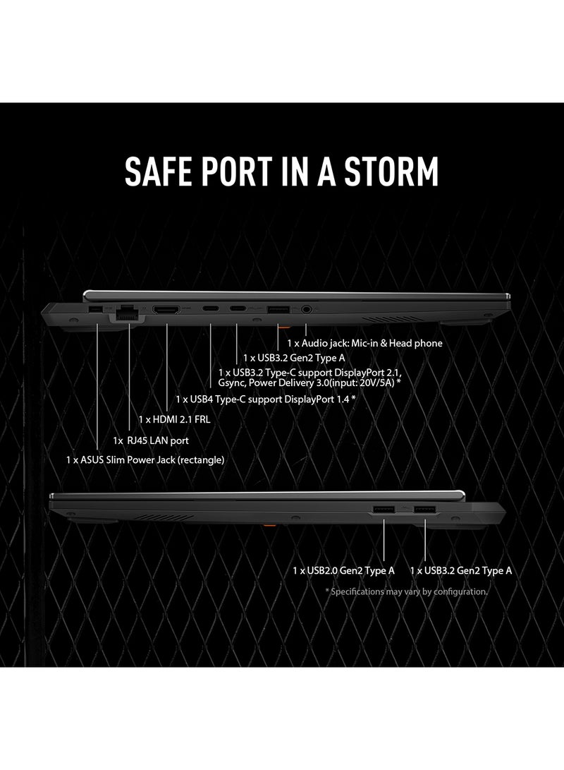 ASUS TUF A16 Gaming (2025) Laptop – AMD Ryzen 7-260 / 16inch FHD+ / 512GB SSD / 16GB RAM / 8GB NVIDIA GeForce RTX 5050 Graphics / Windows 11 Home – [FA608UH-G1S825W] English Jaeger Gray  - Image 4