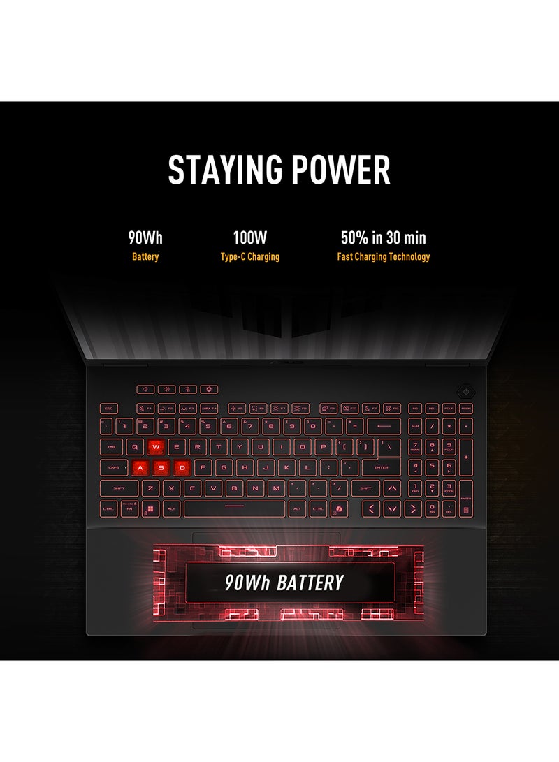 ASUS TUF A16 Gaming (2025) Laptop – AMD Ryzen 7-260 / 16inch FHD+ / 512GB SSD / 16GB RAM / 8GB NVIDIA GeForce RTX 5050 Graphics / Windows 11 Home – [FA608UH-G1S825W] English Jaeger Gray  - Image 5