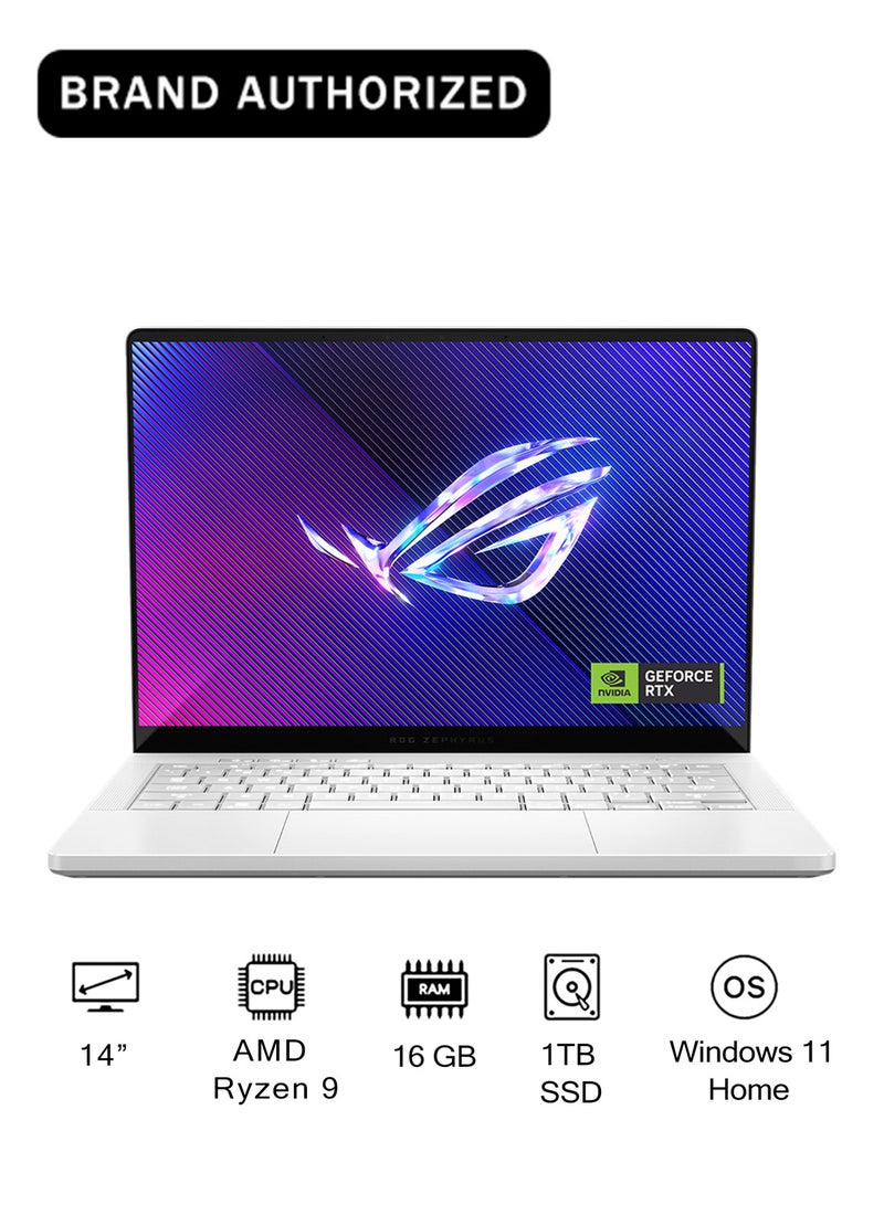ASUS ROG Zephyrus G14 (2025) Laptop With 14-Inch Display, AMD Ryzen™ 9 270 Processor/16GB RAM/1TB SSD/8GB NVIDIA GeForce RTX 5050 Graphics/Windows 11 Home English Platinum White English Platinum White - Image 1