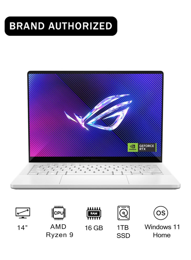 ASUS ROG Zephyrus G14 (2025) Laptop With 14-Inch Display, AMD Ryzen™ 9 270 Processor/16GB RAM/1TB SSD/8GB NVIDIA GeForce RTX 5050 Graphics/Windows 11 Home English Platinum White English Platinum White - Image 1