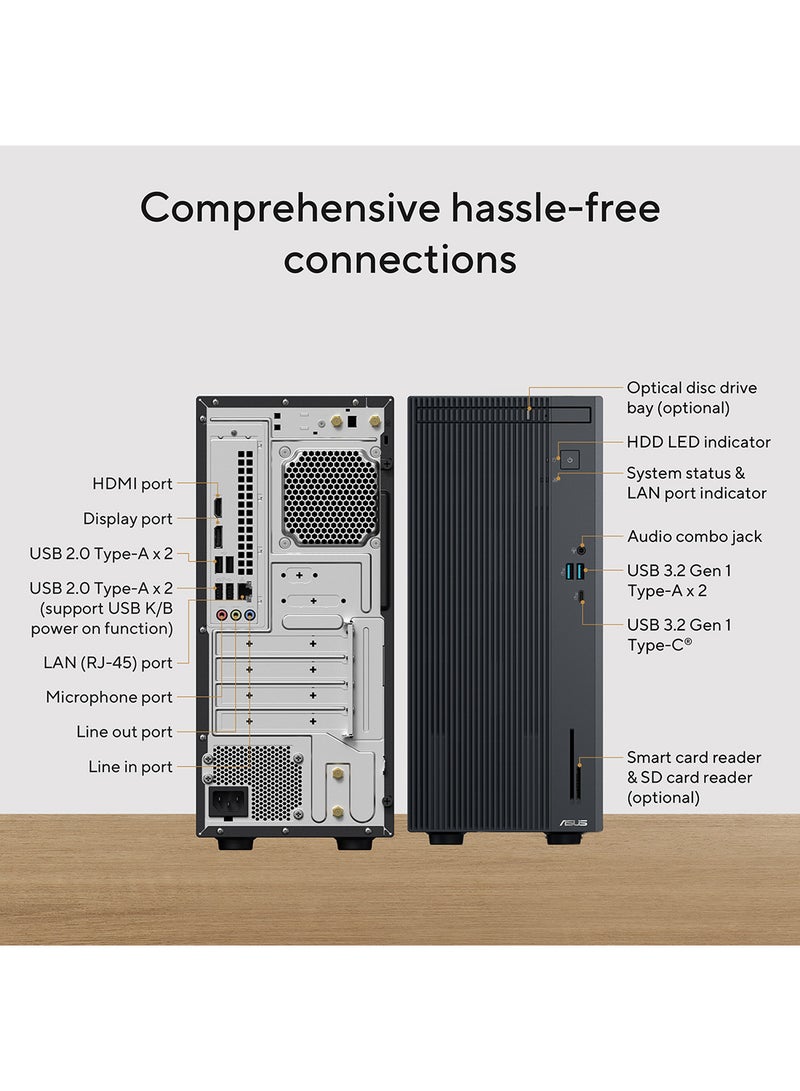 ASUS V500 Mini Tower PC,Core i7-13620H 2.4 Ghz Processor16GB RAM/512GB SSD/Intel UHD Graphics/Windows 11 Home Inkwell Gray - Image 5
