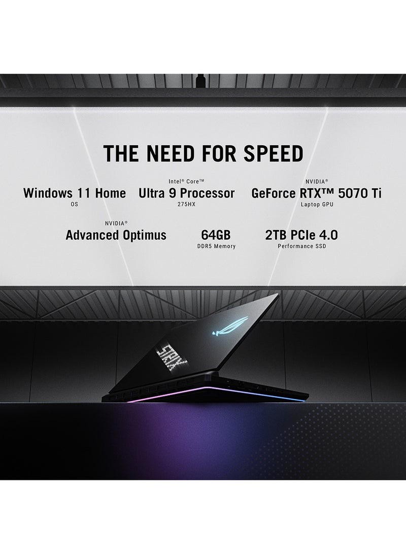 ASUS ROG Strix SCAR 18 Gaming (2025) Laptop 2nd Series 18-Inch 2K Display, Core Ultra 9-275HX Processor/64GB RAM/2TB SSD/12GB NVIDIA GeForce RTX 5070 Ti Graphics/Windows 11 Home English Off Black - Image 3