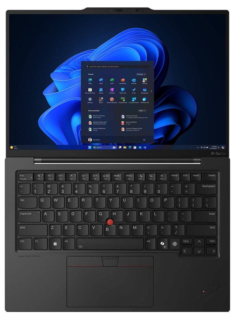 ThinkPad X1 Carbon Gen 13 Laptop With 14-Inch 2.8K OLED Display, Intel Core Ultra 7 258V Processor/32GB RAM/512GB SSD/Intel Arc Graphics/Windows 11 Pro English black