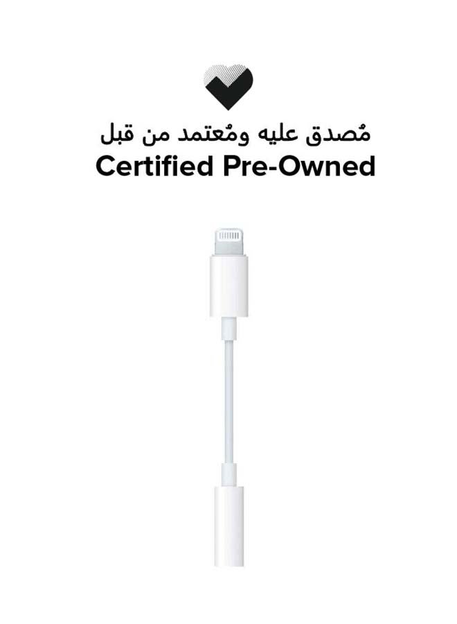 Apple Certified Pre Owned - Lightning to Headphone Jack Adapter White  - Image 1