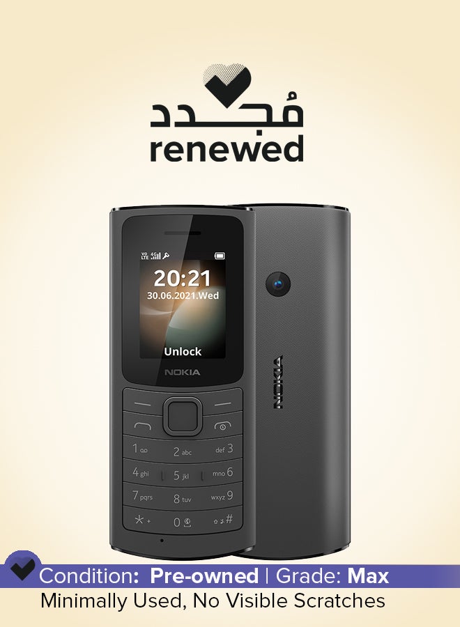 NOKIA Renewed - 110 4G Dual SIM Black - International Version  - Image 1