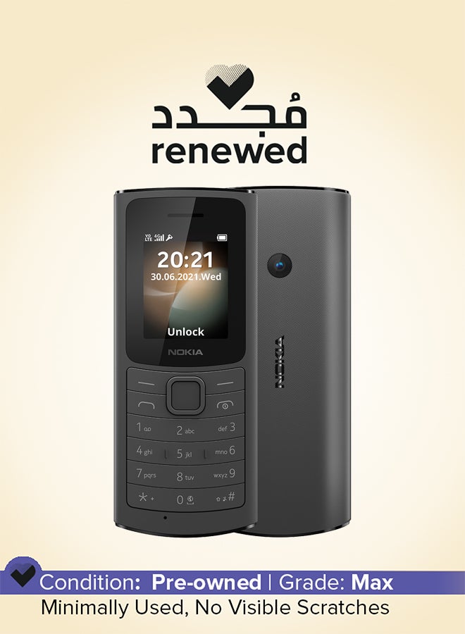 NOKIA Renewed - 110 4G Dual SIM Black - International Version - Image 1