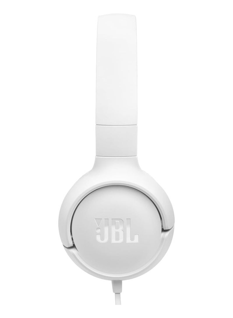 JBL Tune 520C USB-C Wired Headphones – Hi-Res Audio, Pure Bass, 3-Button Remote, Comfortable Fit White  - Image 1