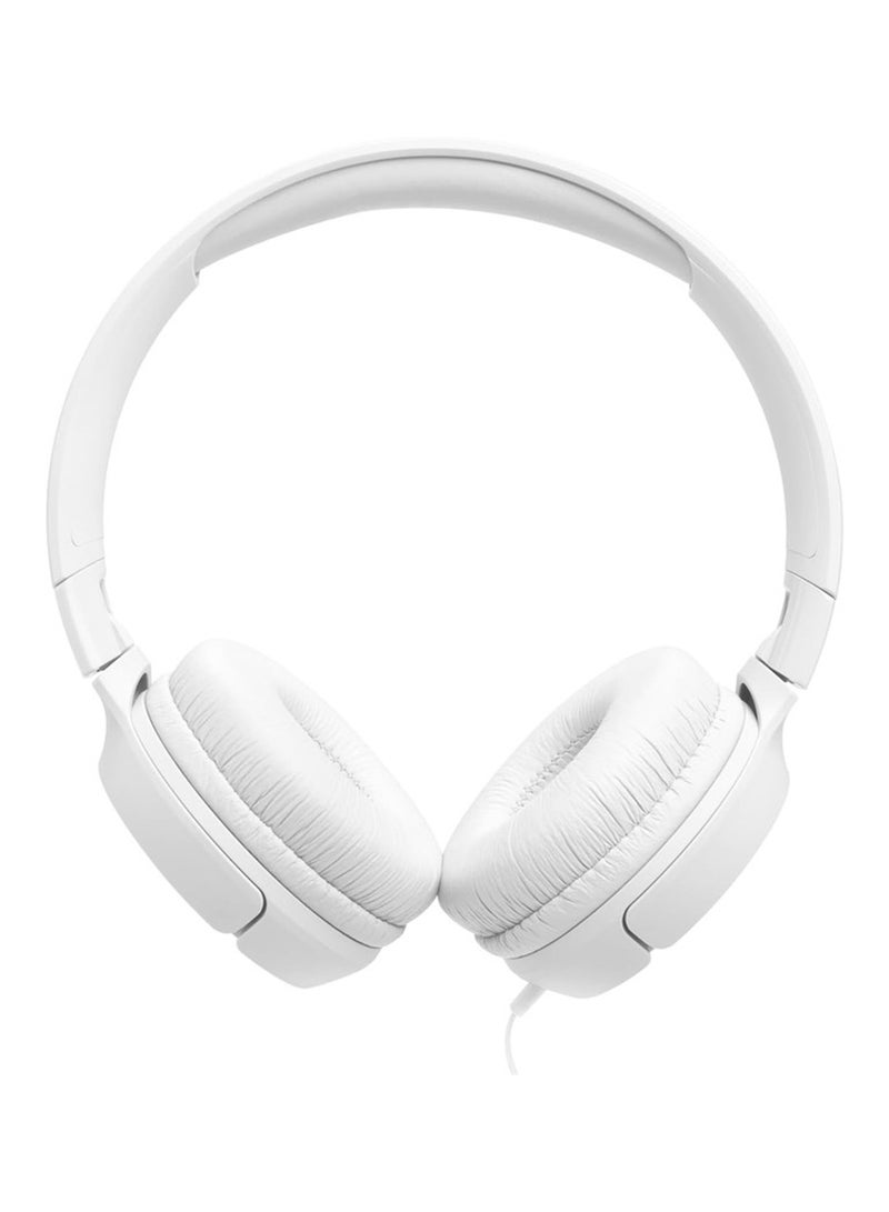 JBL Tune 520C USB-C Wired Headphones – Hi-Res Audio, Pure Bass, 3-Button Remote, Comfortable Fit White  - Image 5