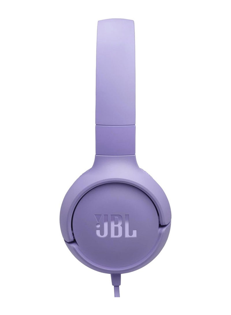 JBL Tune 520C USB-C Wired Headphones – Hi-Res Audio, Pure Bass, 3-Button Remote, Comfortable Fit Purple  - Image 2