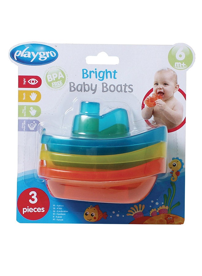 بلاي غرو قوارب الأطفال المشرقة – لعبة مثيرة للأطفال للتطوير واللعب الحسي، 6+ أشهر - Image 1