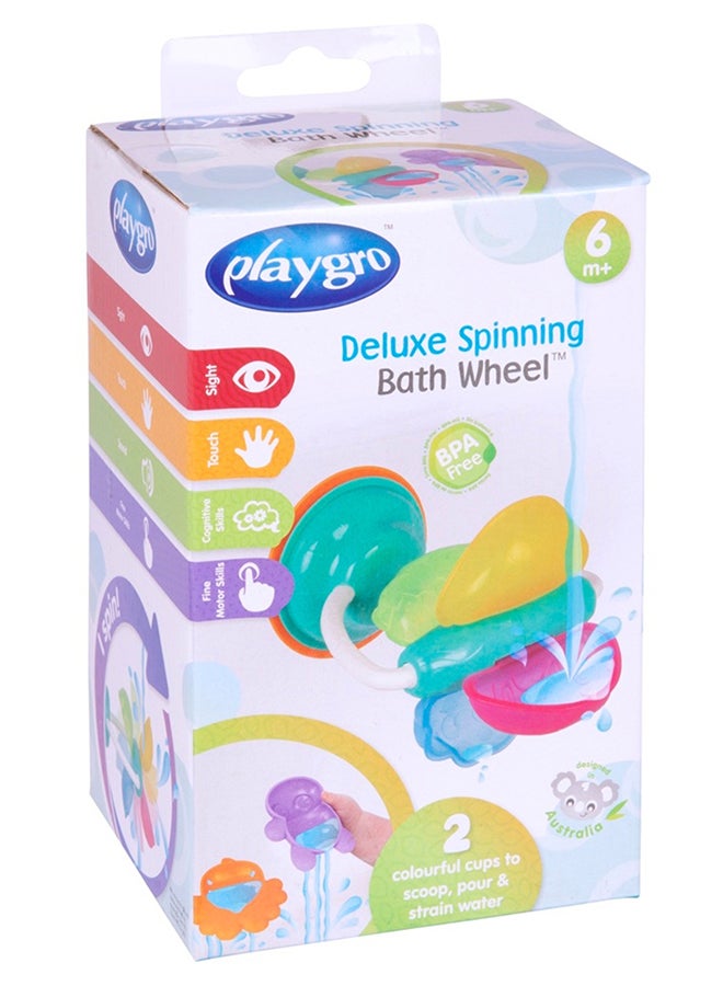 playgro Deluxe Spinning Bath Wheel - Refresh – Engaging Baby Toy For Development And Sensory Play, 6+ Months 25cm  - Image 3