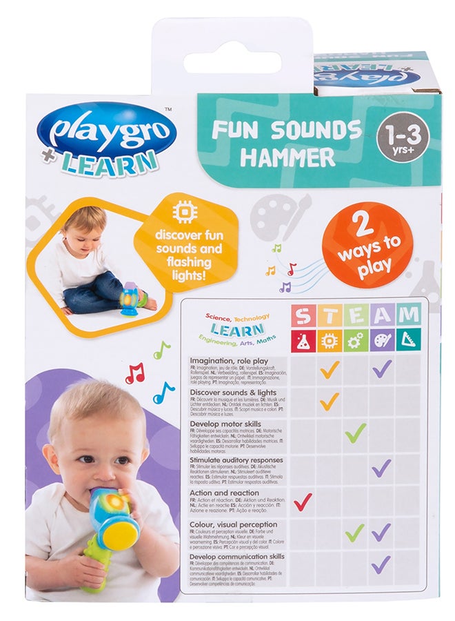 playgro Fun Sounds Hammer - Gn – Engaging Baby Toy For Development And Sensory Play, 1+ Year 20cm - Image 2