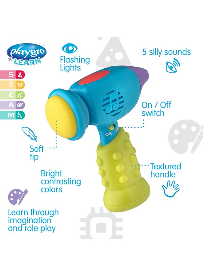 playgro Fun Sounds Hammer - Gn – Engaging Baby Toy For Development And Sensory Play, 1+ Year 20cm - Image 4