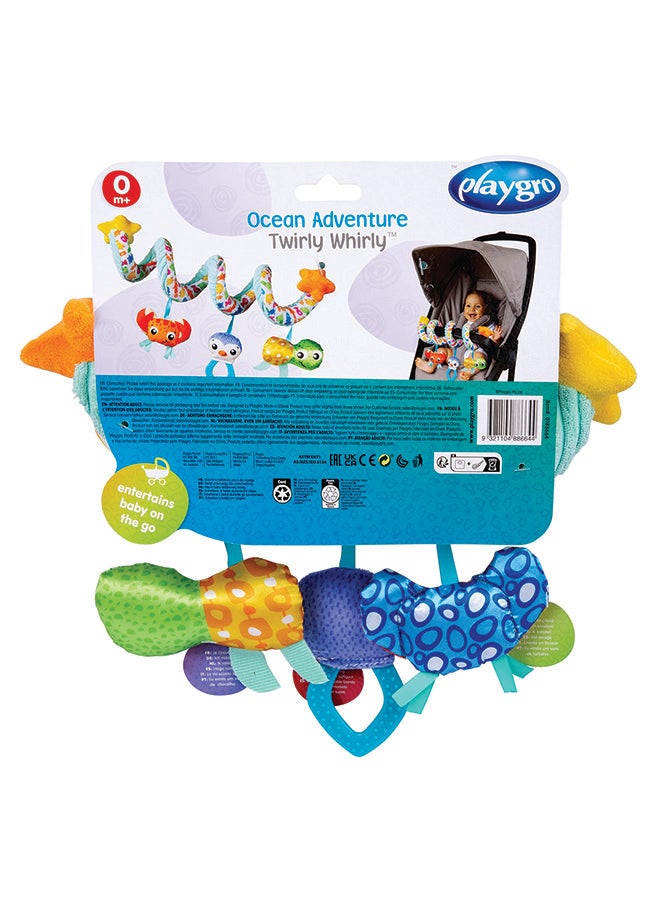 playgro Ocean Adventure Twirly Whirly - Polybag – Engaging Baby Toy For Development And Sensory Play, 0+ Months 30cm - Image 2