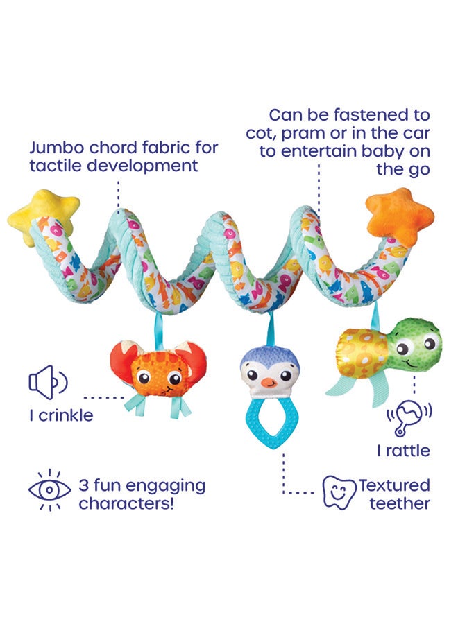 playgro Ocean Adventure Twirly Whirly - Polybag – Engaging Baby Toy For Development And Sensory Play, 0+ Months 30cm - Image 4