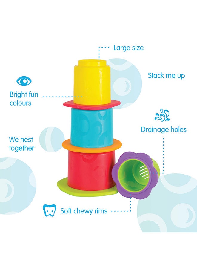 playgro Chewy Stack And Nest Cups – Engaging Baby Toy For Development And Sensory Play, 0+ Months 21cm  - Image 5