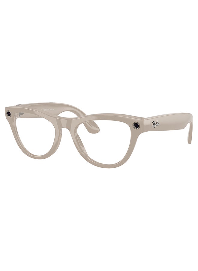 Meta Ray-Ban Meta Skyler glasses with Meta Ai, Audio, Photo, Video Compatibility 6700MF52 - Clear to Sapphire Transition Lenses - F Shiny Chalky Gray RW4010 grey  - Image 5