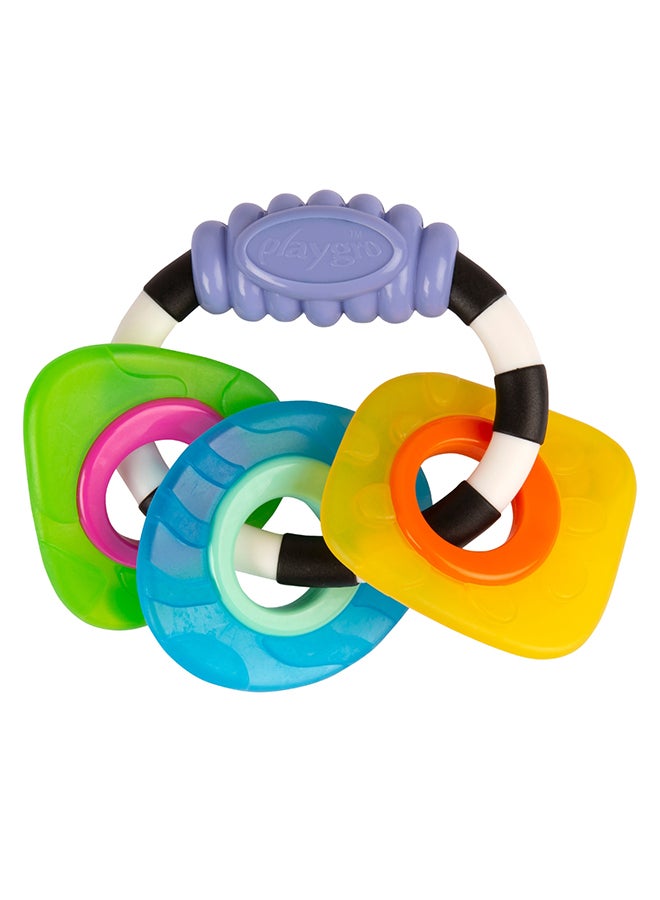 playgro Textured Teething Rattle - Refresh – Engaging Baby Toy For Development And Sensory Play, 3+ Months 6cm - Image 3