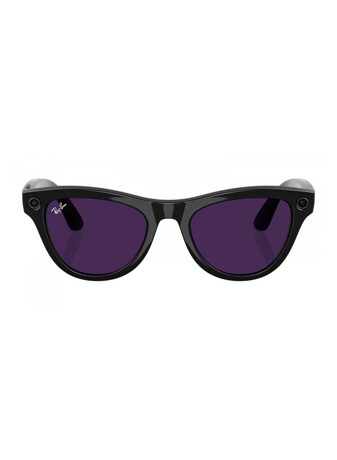 Meta Ray-Ban Meta Skyler glasses with Meta Ai, Audio, Photo, Video Compatibility 601/CH52 - Clear to Amethyst Transition Lenses - Shiny Black RW4010 black  - Image 1