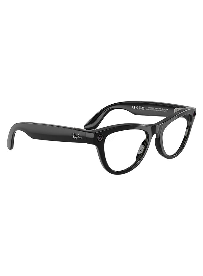 Meta Ray-Ban Meta Skyler glasses with Meta Ai, Audio, Photo, Video Compatibility 601/CH52 - Clear to Amethyst Transition Lenses - Shiny Black RW4010 black  - Image 5