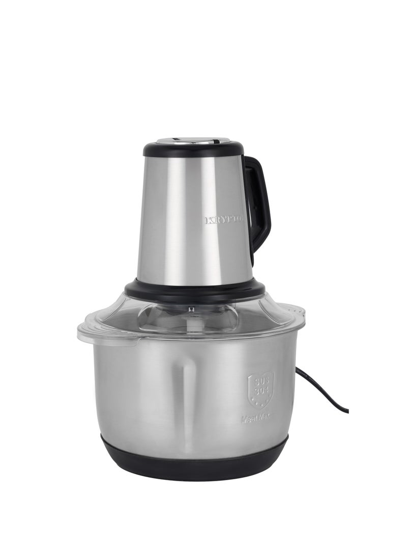 KRYPTON 5.0 L Multi Chopper , Compact Multi-Purpose Chopping Machine, Stainless Steel Gear, Blade Assembly, Cutter Pole/ 2 Buttons, Suitable for Vegetables, Fruits, Meat | 600 W | KNMC6623 | 2-Year Warranty 5 L 600 W KNMC6623 SILVER  - Image 2