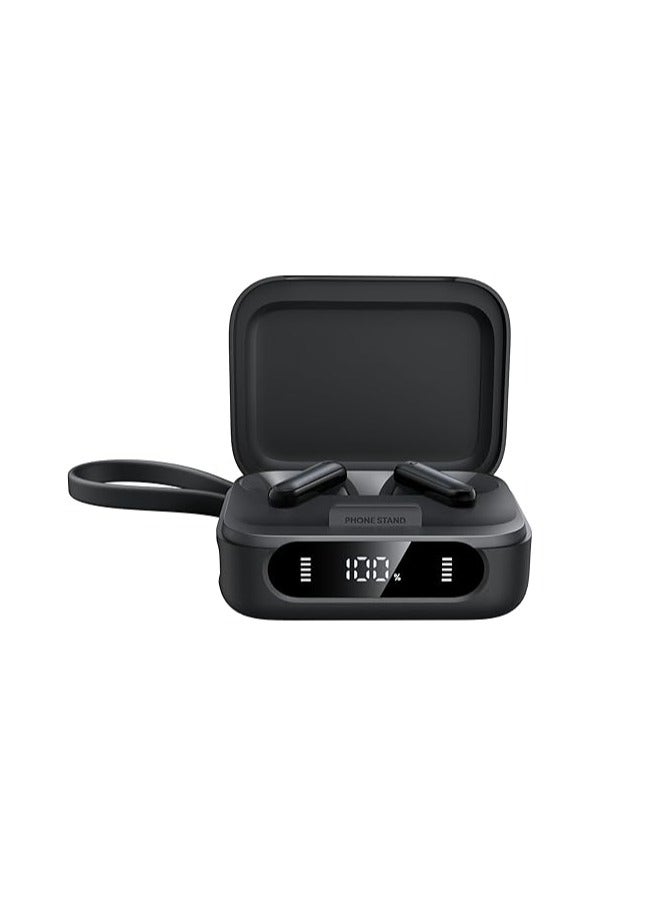 Soundcore P41i by Anker Adaptive Noise Cancelling Earbuds with Portable Phone Charger (Built-in USB-C Cable), 192-h Playtime, Immersive Sound, 6-Mic AI Calls, IPX5 Wireless Earbuds, Bluetooth 5.3 Black  - Image 1