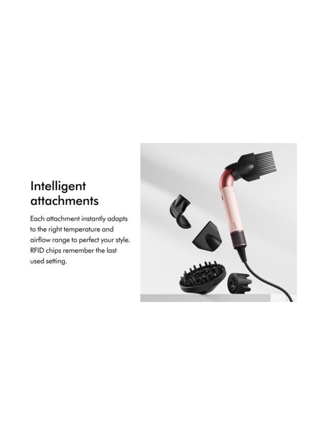 دايسون Dyson Supersonic r Hair Dryer, Hyperdymium Motor, Up to 110,000 RPM, 4 Heat Settings with Cold Shot, 12.4 l/s Airflow, 10 Heater Foils, 1700 W Power, Ceramic Pink/Rose Gold | HD17 - Image 3