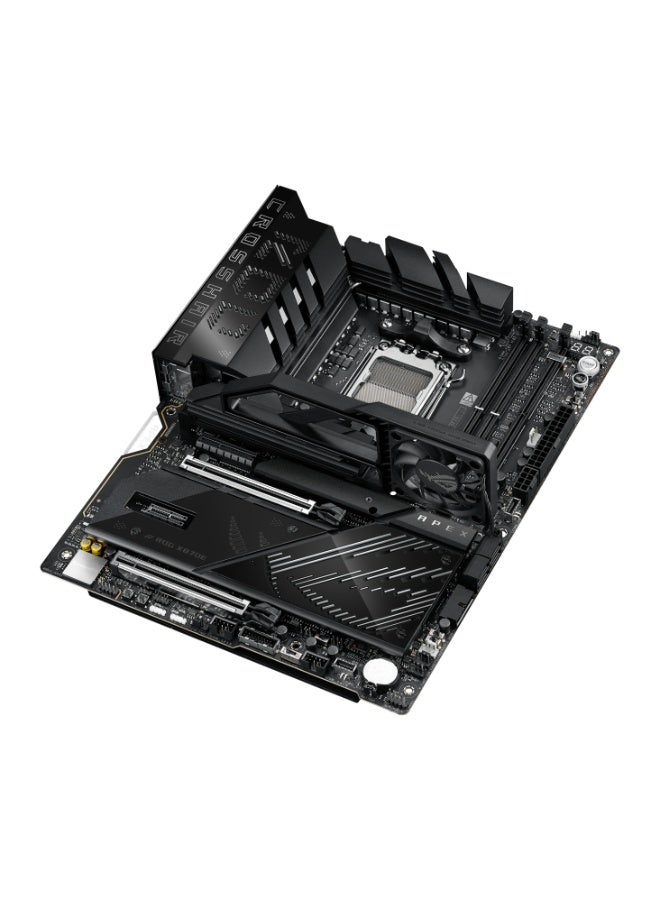 ROG Crosshair X870E Apex ATX Gaming Motherboard, AM5, X870E Chipset, DDR5 (2-DIMM, Up to 128GB, OC 10200MT/s+), Ryzen 7000/8000/9000, PCIe 5.0 x16, 5x M.2 (3x Gen5), Wi-Fi 7, 5Gb LAN, USB4, USB-C 60W PD, SupremeFX Audio, Extreme OC Tools, AI Cooling, BIOS Flashback | 90MB1KR0-M0EAY0