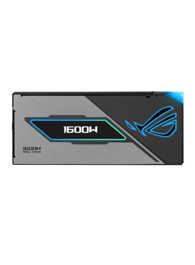 ASUS ROG Thor 1600W Titanium III Power Supply, ATX 3.1, 80 Plus Titanium Certified, Fully Modular, PCIe 5.1 Ready, Dual 16-Pin Cables, GaN MOSFETs, OLED Power Display, Zero dB Cooling, RGB Aura Sync, Black | 90YE00V1-B0NA00  - Image 2
