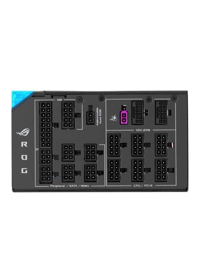 ROG Thor 1600W Titanium III Power Supply, ATX 3.1, 80 Plus Titanium Certified, Fully Modular, PCIe 5.1 Ready, Dual 16-Pin Cables, GaN MOSFETs, OLED Power Display, Zero dB Cooling, RGB Aura Sync, Black | 90YE00V1-B0NA00