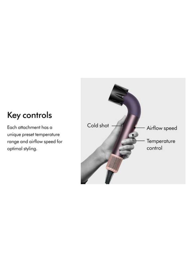 dyson Dyson Supersonic r Hair Dryer, Hyperdymium Motor, Up to 110,000 RPM, 4 Heat Settings with Cold Shot, 12.4 l/s Airflow, 10 Heater Foils, 1700 W Power, Jasper Plum | HD17  - Image 5