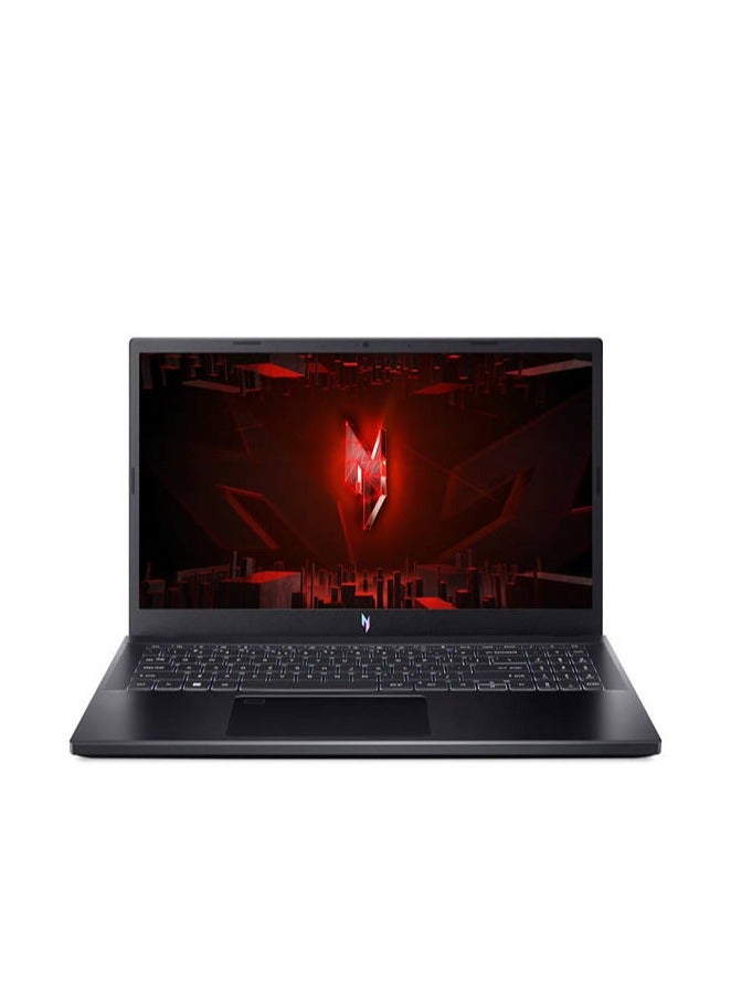 Acer Nitro V 15 ANV15-51-76ER Gaming Laptop, 15.6" FHD IPS 144Hz Display, Intel Core i7-13620H, 16GB RAM, 512GB SSD, GeForce RTX 4050 6GB GPU, ENGLISH KEYBOARD, Free DOS, Black | NH.QNBEM.005 English BLACK  - Image 1