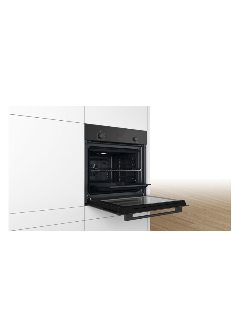 بوش 60x60 cm, Built-In Oven, 7 Heating Modes, Hydrolytic Self-Cleaning – HBF512BB1M Black HBF512BB1M black  - Image 3