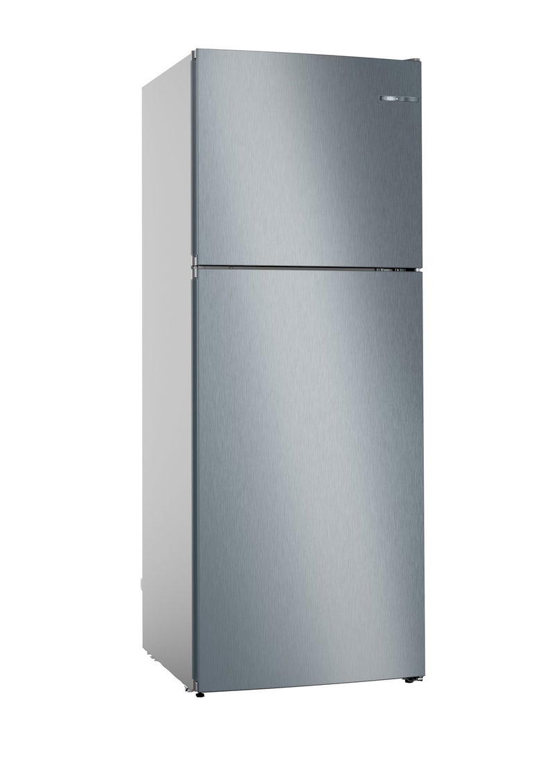 BOSCH 485L Gross 453L Net Capacity, Top Freezer Refrigerator, NoFrost, VitaFresh, SuperFreezing – KDN55NLE0M Stainless Steel 485 L 120 W KDN55NLE0M silver - Image 1