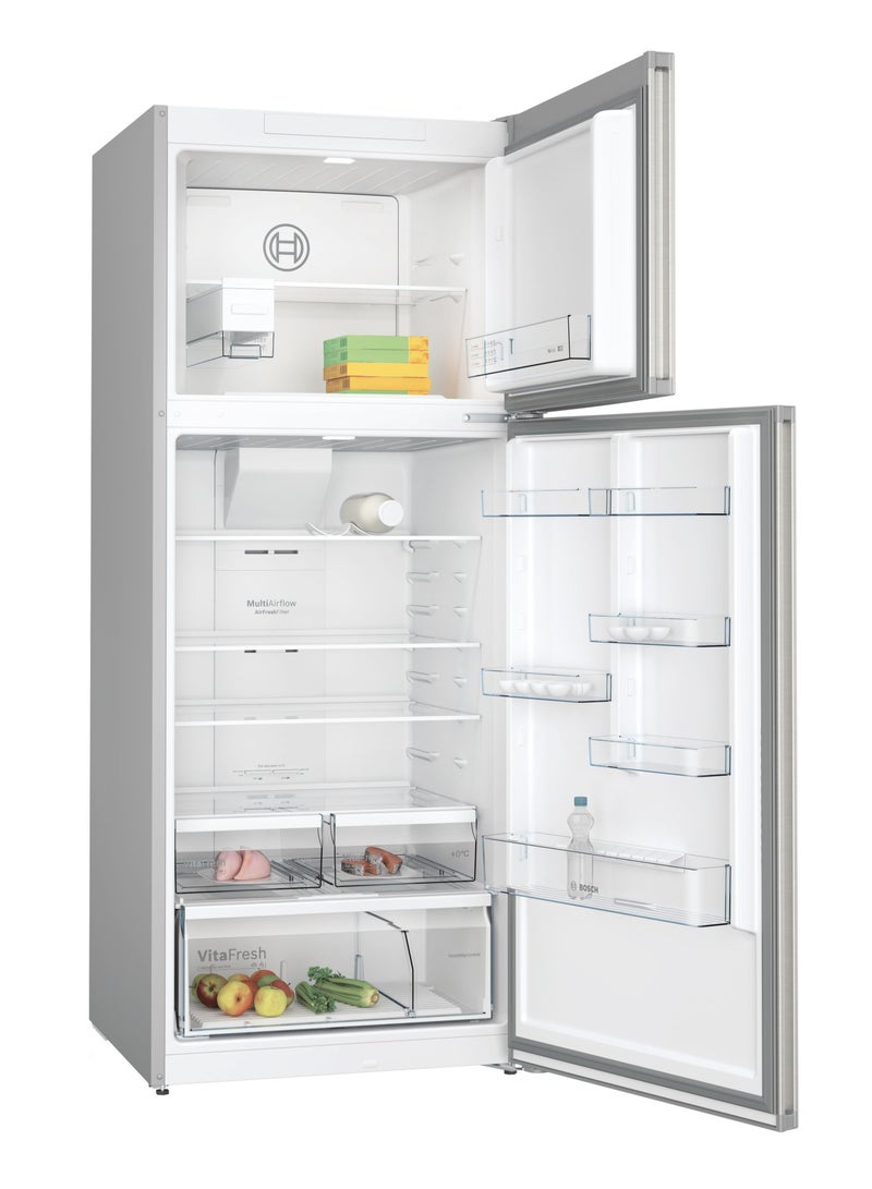 BOSCH 581 L Gross 542 L Net Capacity, Top-Freezer Refrigerator, NoFrost & VitaFresh, EasyAccess Shelf – KDN76XIE0M Brushed Steel 542 L 330 W KDN76XIE0M Silver  - Image 2