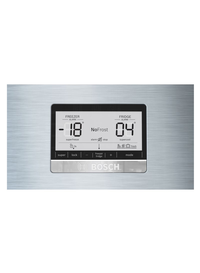 BOSCH 687 L Gross and 641 L Net Capacity, Top‑Freezer Refrigerator, NoFrost, VitaFresh XXL, Home Connect – KDN86HIE0M Brushed Steel 641 L 329 kW KDN86HIE0M silver  - Image 3