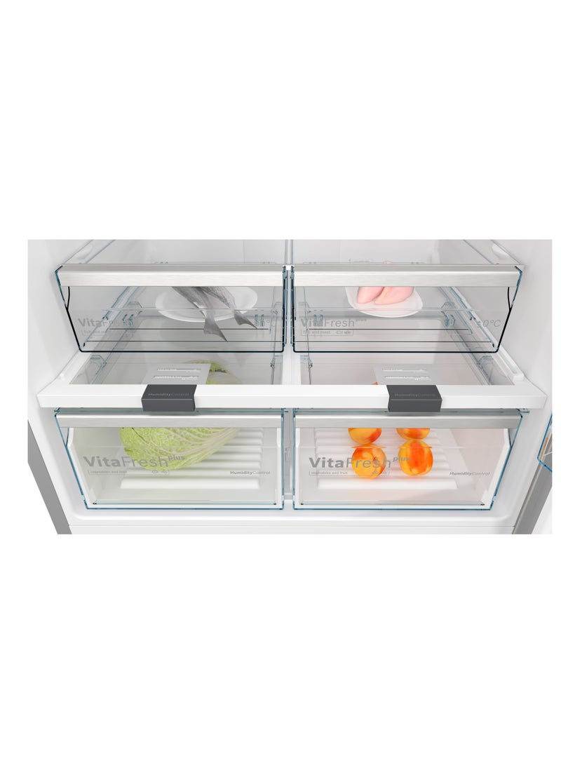 BOSCH 687 L Gross and 641 L Net Capacity, Top‑Freezer Refrigerator, NoFrost, VitaFresh XXL, Home Connect – KDN86HIE0M Brushed Steel 641 L 329 kW KDN86HIE0M silver  - Image 5