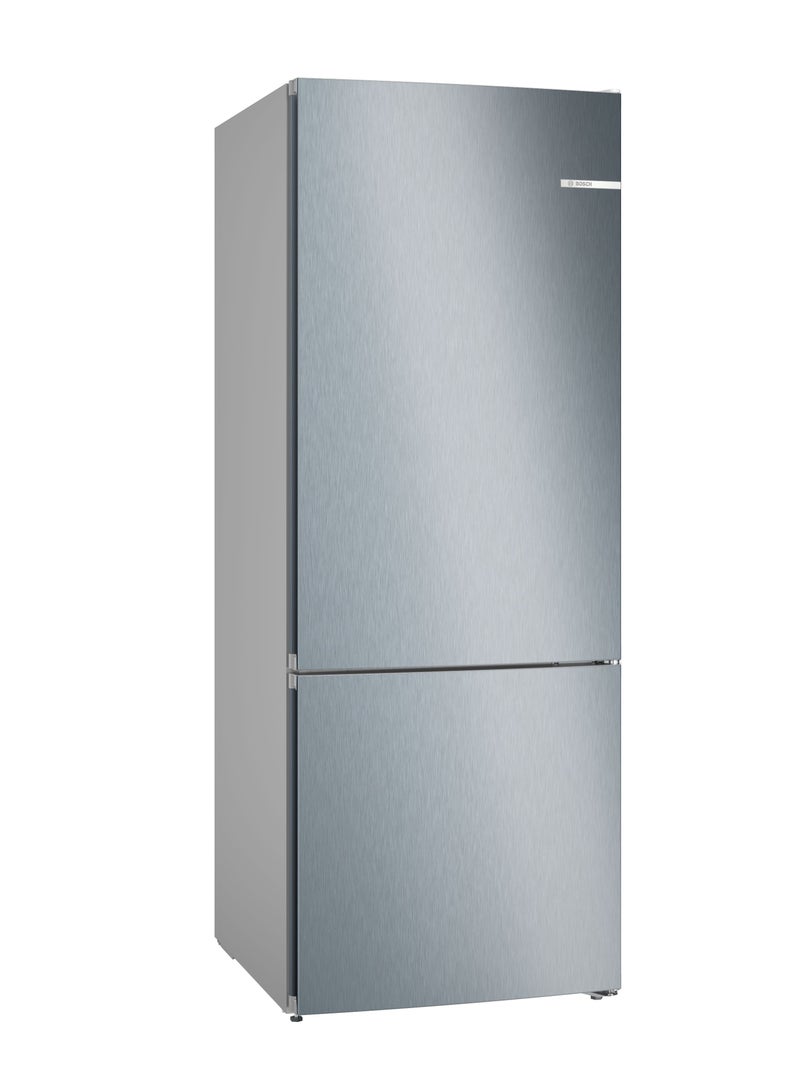 BOSCH 480 L Net Capacity, Bottom‑Freezer Refrigerator, NoFrost & VitaFresh, EasyAccess Shelf – KGN55VLE0M Stainless Steel Look 300 W KGN55VLE0M silver  - Image 1