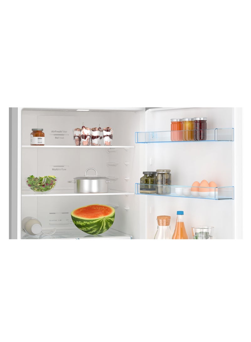 BOSCH 480 L Net Capacity, Bottom‑Freezer Refrigerator, NoFrost & VitaFresh, EasyAccess Shelf – KGN55VLE0M Stainless Steel Look 300 W KGN55VLE0M silver  - Image 3