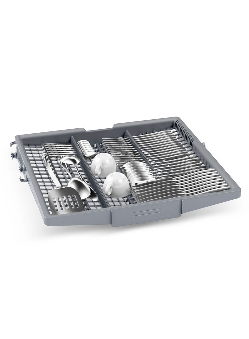 BOSCH 12 Place Settings, Freestanding Dishwasher, EcoSilence Drive, VarioDrawer – SMS4HMC25M Brushed Black Steel 2400 W SMS4HMC25M silver  - Image 4