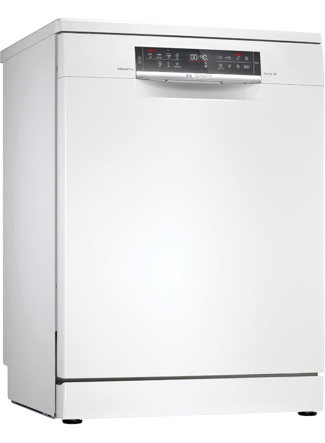 بوش Freestanding Dishwasher, 14 Place Settings, 7 Programs, Series 8, EcoSilence Drive, Home Connect, 2400 W, SMS6HMW76M White 2400 W SMS6HMW76M white - Image 2