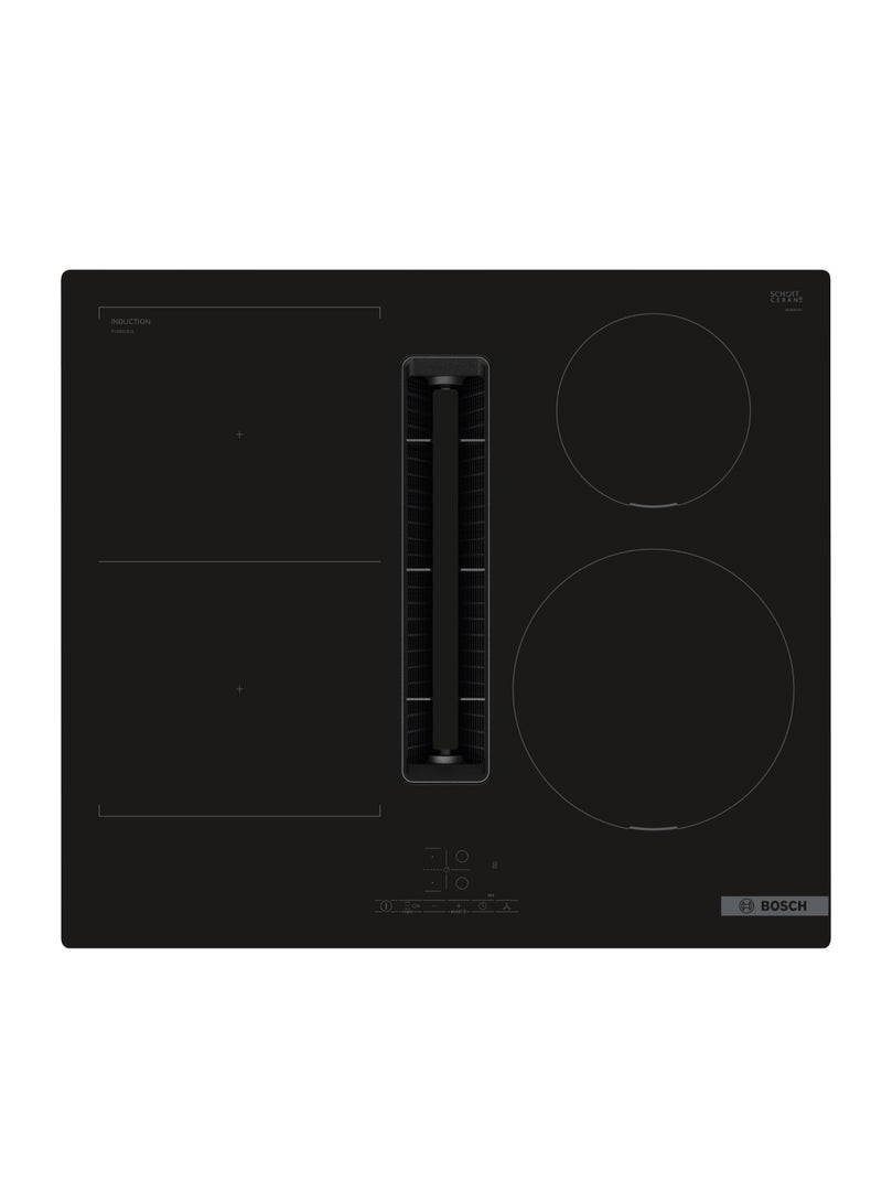 بوش 60 cm, Induction Hob with Integrated Extractor, 4‑Zone Touch Control & Booster – PVS601B16E Black PVS601B16E black  - Image 1