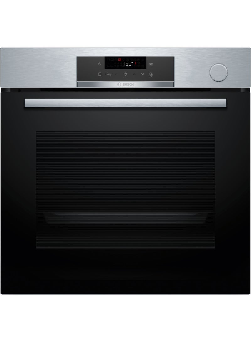 بوش 60x60 سم، فرن مدمج، قلاية هوائية، بخار إضافي، تنظيف بيوفليتيك – HRG532ES3M من الفولاذ المقاوم للصدأ - Image 1