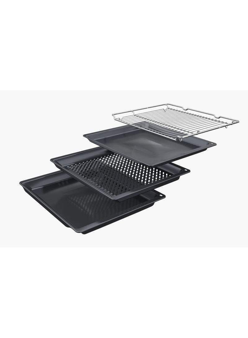 بوش 60x60 سم، فرن مدمج، قلاية هوائية، بخار إضافي، تنظيف بيوفليتيك – HRG532ES3M من الفولاذ المقاوم للصدأ - Image 4