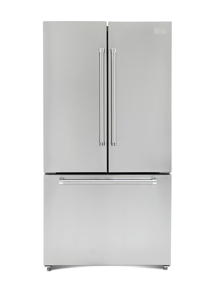 BLACK+DECKER 579L Capacity Freestanding Refrigerator, French Door - BXREF577NFFDISNX Inox Finish 150 W BXREF577NFFDISNX Inox  - Image 1