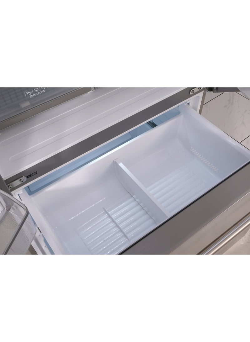 BLACK+DECKER 579L Capacity Freestanding Refrigerator, French Door - BXREF577NFFDISNX Inox Finish 150 W BXREF577NFFDISNX Inox  - Image 4