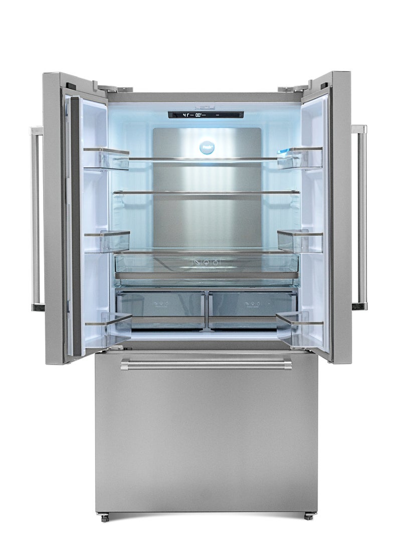BLACK+DECKER 579L Capacity Freestanding Refrigerator, French Door - BXREF577NFFDISNX Inox Finish 150 W BXREF577NFFDISNX Inox  - Image 3