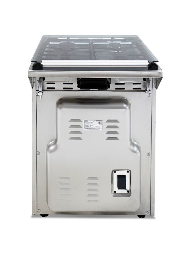 BLACK+DECKER 60 CM, Freestanding Gas Cooker, 4 Gas Burners, Button Ignition, Gas Grill & Gas Oven - BXOFG604.002PZOX Inox Finish BXOFG604.002PZOX Inox  - Image 5