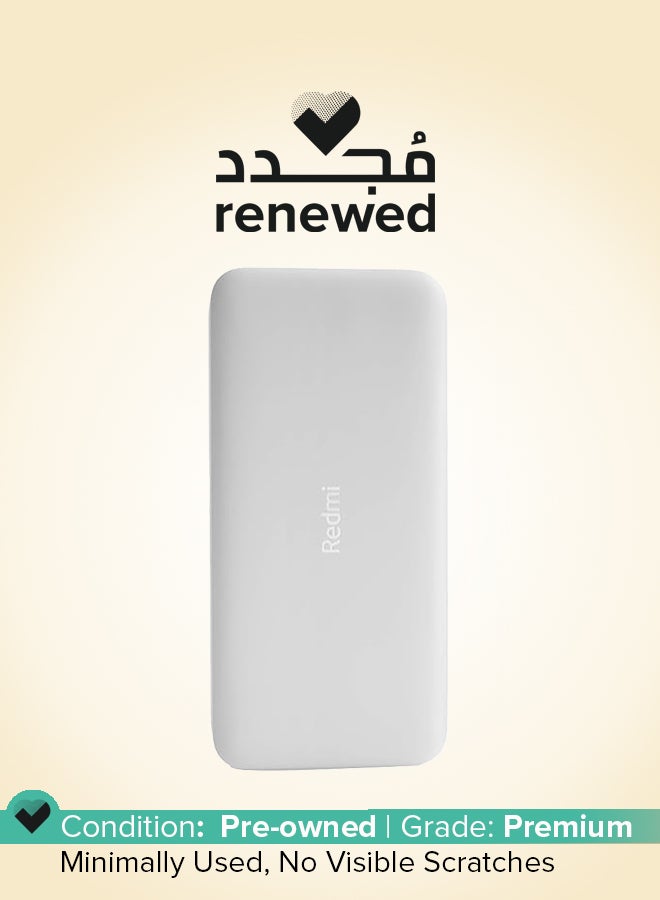 Xiaomi 20000 mAh Renewed - 20000mAh Power Bank WHITE  - Image 1